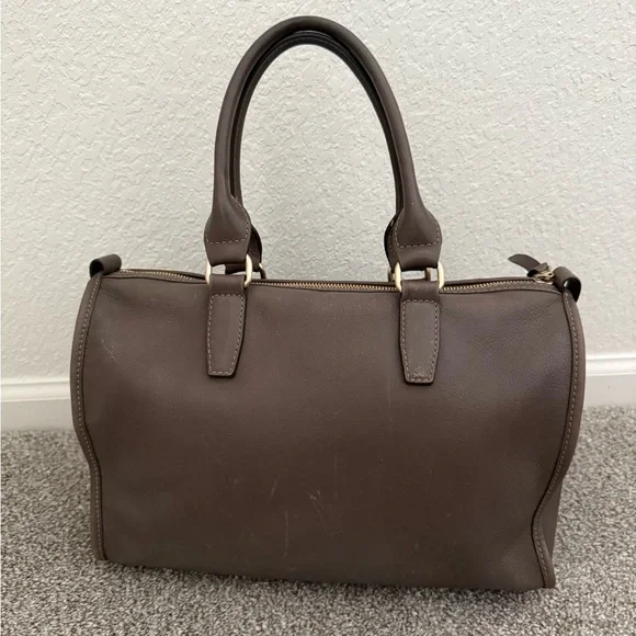 Longchamp Balzane Taupe Leather Tote Bag